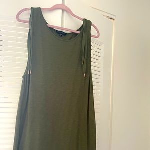 Green bath suit coverup